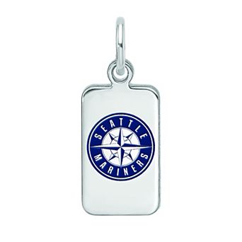 LogoArt Sterling Silver Seattle Mariners Enameled Tag Pendant