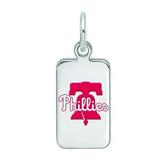 LogoArt Sterling Silver Philadelphia Phillies Enameled Tag Pendant