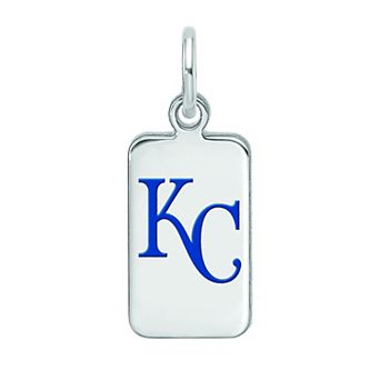 LogoArt Sterling Silver Kansas City Royals Enameled Tag Pendant