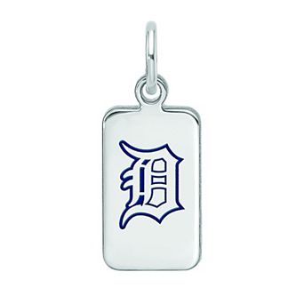 LogoArt Sterling Silver Detroit Tigers Enameled Tag Pendant