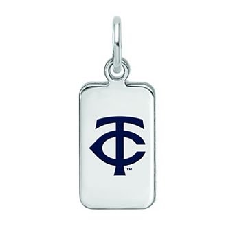 LogoArt Sterling Silver Minnesota Twins Enameled Tag Pendant