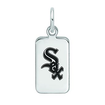 LogoArt Sterling Silver Chicago White Sox Enameled Tag Pendant