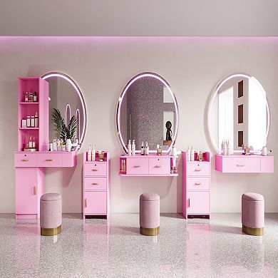 Modern Simple Hair Desk, Multi-Layer Storage, Large Storage Space