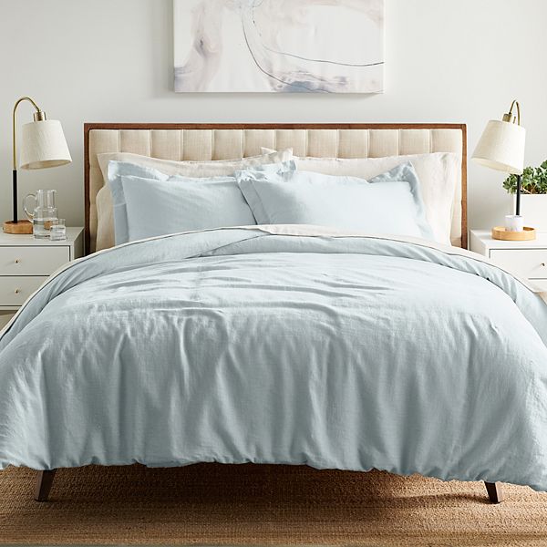 Sonoma Goods For Life® Cotton Linen Comforter Set with Shams - Jade (FULL/QUEEN)