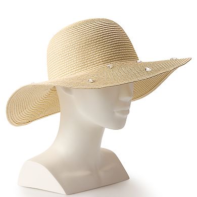 Women's LC Lauren Conrad Jewelled Brim Straw Hat