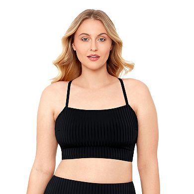 Women's S3 Swim Shaping Square Neck Lace Back Midkini Top