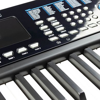 RockJam 61-Key Keyboard Piano with Keynote Stickers & Lessons
