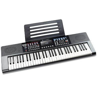 RockJam 61-Key Keyboard Piano with Keynote Stickers & Lessons