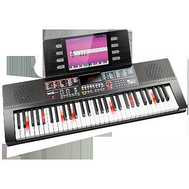 RockJam 61 Key Light Up Keyboard Piano Kit with Keyboard Stand, Sheet Music Stand, & Lessons