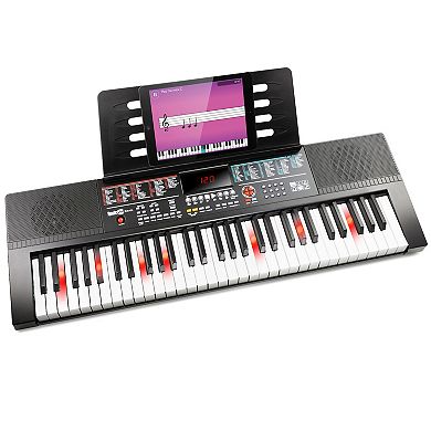 RockJam 61 Key Light Up Keyboard Piano Kit with Keyboard Stand, Sheet Music Stand, & Lessons