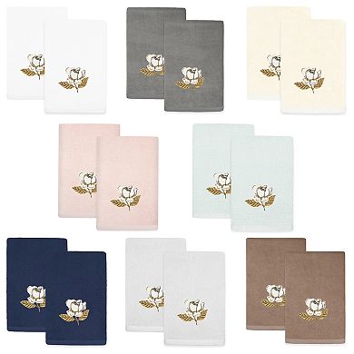 Linum Home Textiles Maggie 2-piece Embellished Fingertip Towel Set