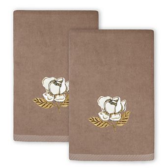 Linum Home Textiles Maggie 2 pc Embellished Fingertip Towel Set