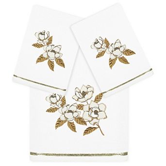 Linum Home Textiles Maggie 3 pc Embellished Bath & Hand Towels Set