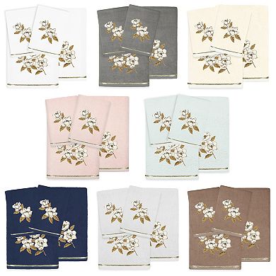 Linum Home Textiles Maggie 4-piece Embellished Hand & Bath Towels Set