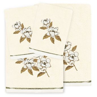 Linum Home Textiles Maggie 4 pc Embellished Hand & Bath Towels Set