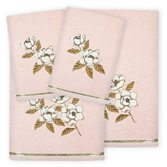 Linum Home Textiles Maggie 4 pc Embellished Hand & Bath Towels Set