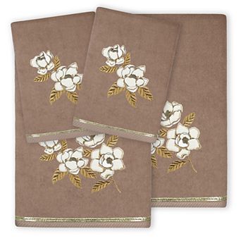 Linum Home Textiles Maggie 4 pc Embellished Hand & Bath Towels Set