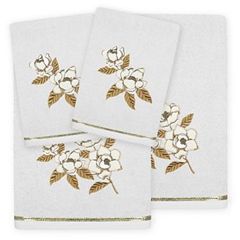 Linum Home Textiles Maggie 4 pc Embellished Hand & Bath Towels Set