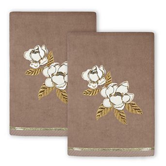 Linum Home Textiles Maggie 2 pc Embellished Hand Towel Set