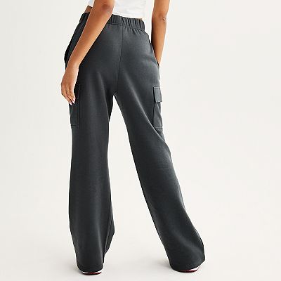 Juniors' Desert Driftin Wide Leg Cargo Sweatpants