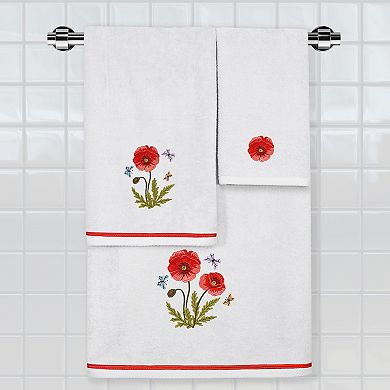Linum Home Textiles Polly 3-piece Embellished Floral Towel Set