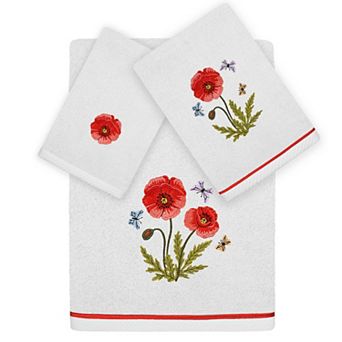 Linum Home Textiles Polly 3 pc Embellished Floral Towel Set