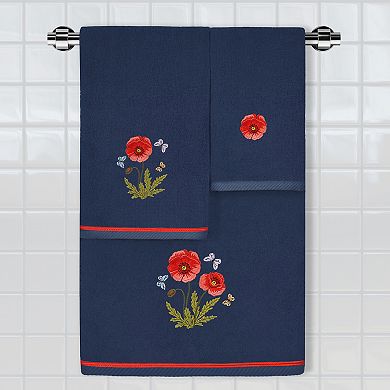 Linum Home Textiles Polly 2-piece Embellished Floral Bath Towels Set