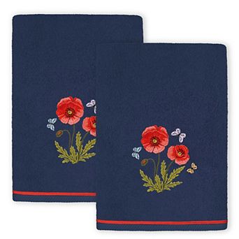 Linum Home Textiles Polly 2 pc Embellished Floral Bath Towels Set