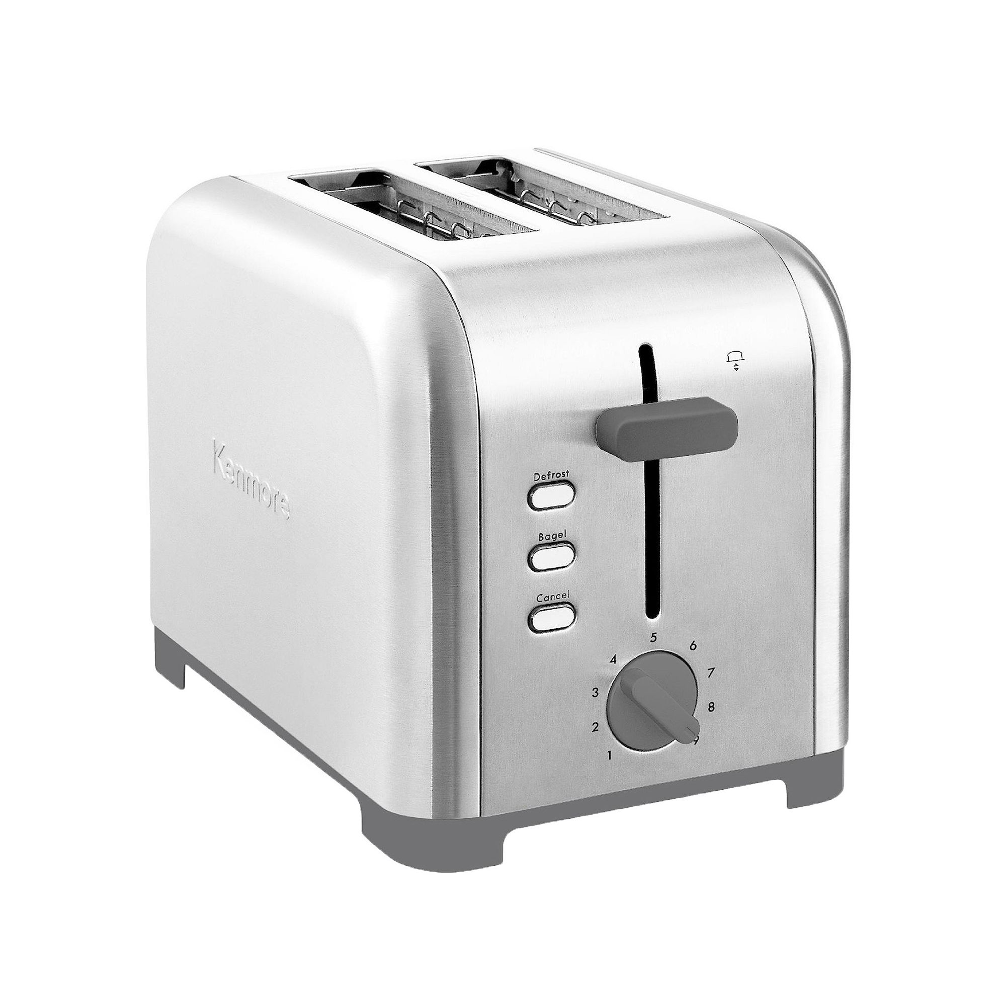 Kenmore 2-Slice Wide-Slot Stainless Steel Toaster, Silver