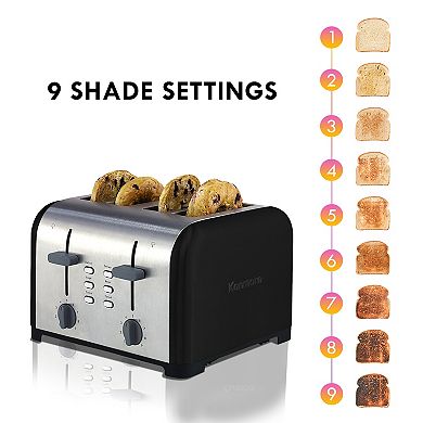 Kenmore 4-Slice Dual Control Wide-Slot Stainless Steel Toaster