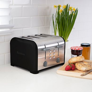 Kenmore 4-Slice Dual Control Wide-Slot Stainless Steel Toaster