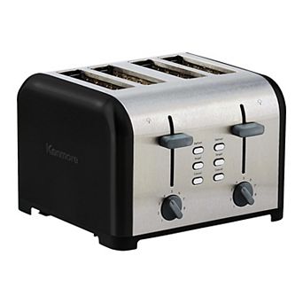 Kenmore 4-Slice Dual Control Wide-Slot Stainless Steel Toaster