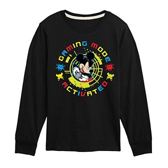 Disney's Mickey Mouse & Friends Boys 8-20 Gaming Mode Activated Long Sleeve Graphic Tee