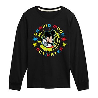 Disney's Mickey Mouse & Friends Boys 8-20 Gaming Mode Activated Long Sleeve Graphic Tee