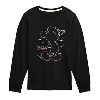 Disney's Mickey Mouse Boys 8-20 Neon Long Sleeve Graphic Tee