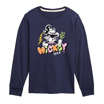 Disney's Mickey Mouse & Friends Boys Mickey Boys 8-20 Street Art Long Sleeve Graphic Tee