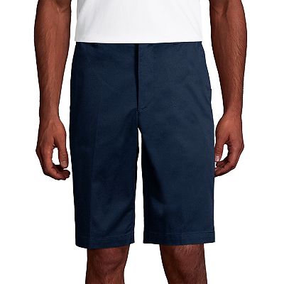 Men s Lands End Plain Front Wrinkle Resistant Chino Shorts