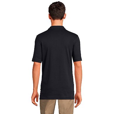 Men's Lands' End Short Sleeve Interlock Polo Shirt