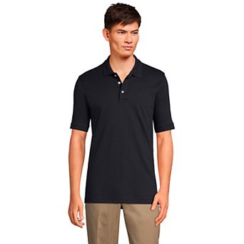 Men's Lands' End Short Sleeve Interlock Polo Shirt