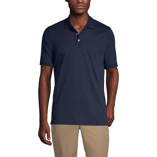 Men s Lands End Short Sleeve Interlock Polo Shirt