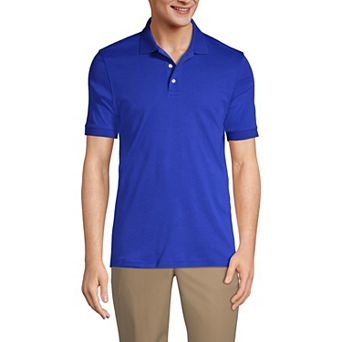 Men's Lands' End Short Sleeve Interlock Polo Shirt