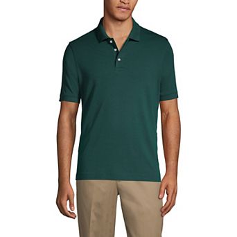 Men's Lands' End Short Sleeve Interlock Polo Shirt