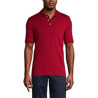 Men's Lands' End Short Sleeve Interlock Polo Shirt