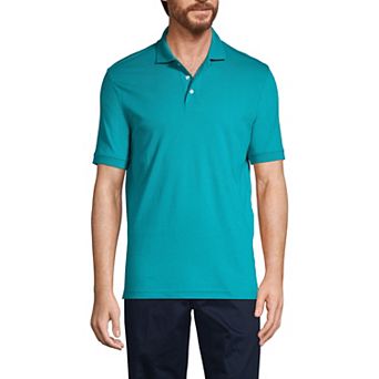 Men's Lands' End Short Sleeve Interlock Polo Shirt