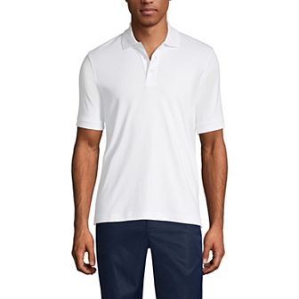 Men's Lands' End Short Sleeve Interlock Polo Shirt