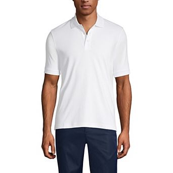 Men's Lands' End Short Sleeve Interlock Polo Shirt