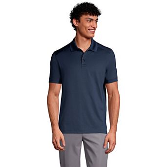 Men's Lands' End Short Sleeve Rapid Dry UPF 50 Polo Shirt