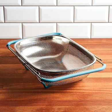 Rachael Ray® Over-the-Sink 4.5-Quart Stainless Steel Colander with Handles