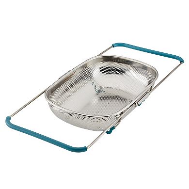 Rachael Ray® Over-the-Sink 4.5-Quart Stainless Steel Colander with Handles