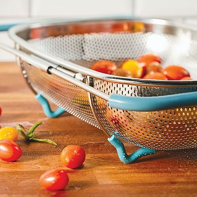 Rachael Ray® Over-the-Sink 4.5-Quart Stainless Steel Colander with Handles